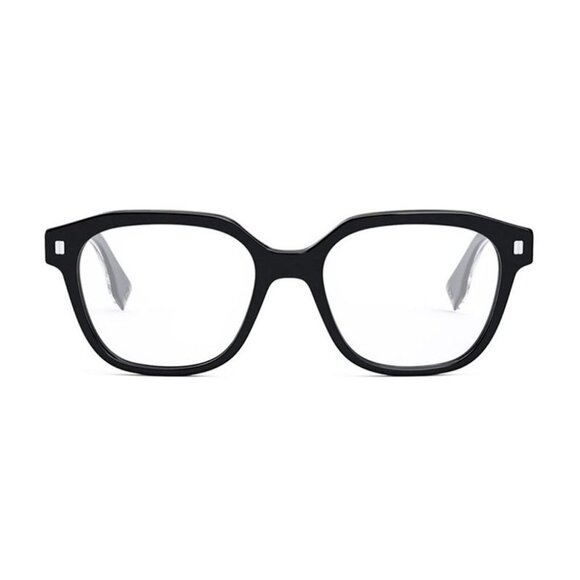 NEW FENDI EYEGLASSES FE50048F 001 WOMEN SQUARE BLACK EYEWEAR - Picture 1 of 3
